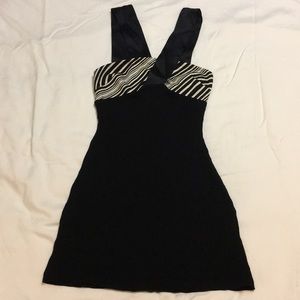 Rayon and silk cocktail dress.